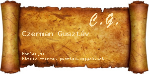 Czerman Gusztáv névjegykártya