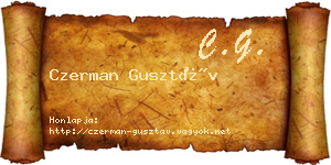 Czerman Gusztáv névjegykártya