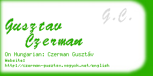 gusztav czerman business card