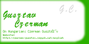 gusztav czerman business card